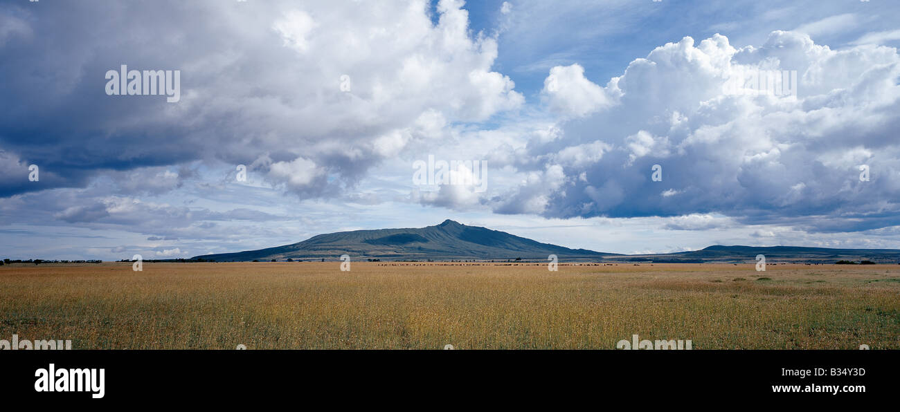 Kenya, Naivasha, le Mont Longonot. Le mont Longonot, 9 110 pieds de haut, se trouve sur le plancher de la Grande Vallée du Rift, trente-cinq milles Banque D'Images