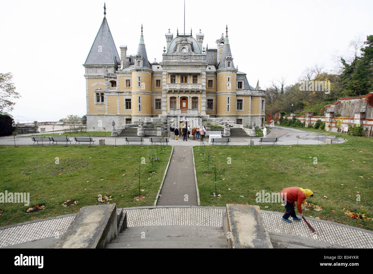 Le Palais Massandra à Yalta, Ukraine Banque D'Images