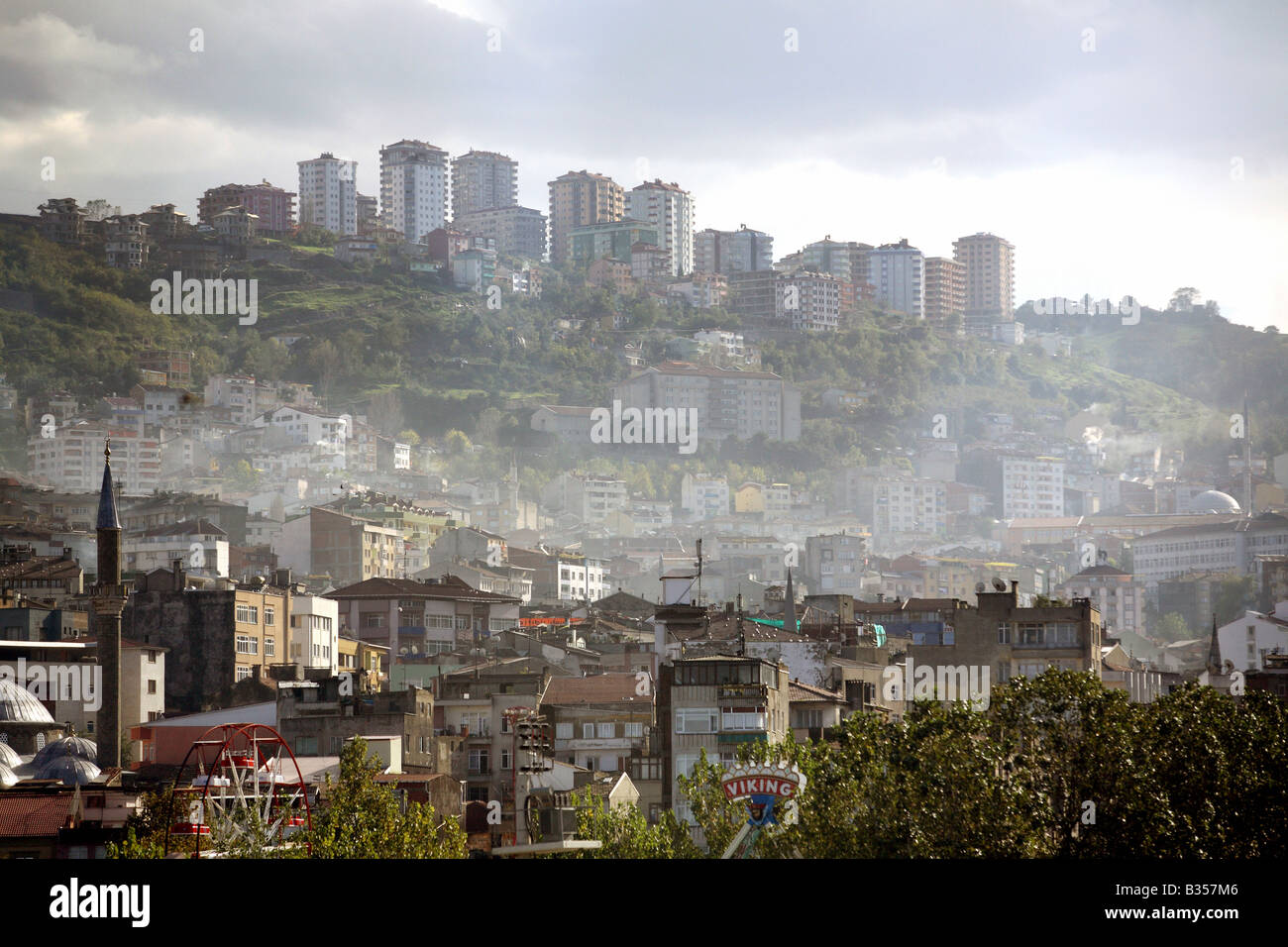 Cityscape de Trabzon, Turquie Banque D'Images