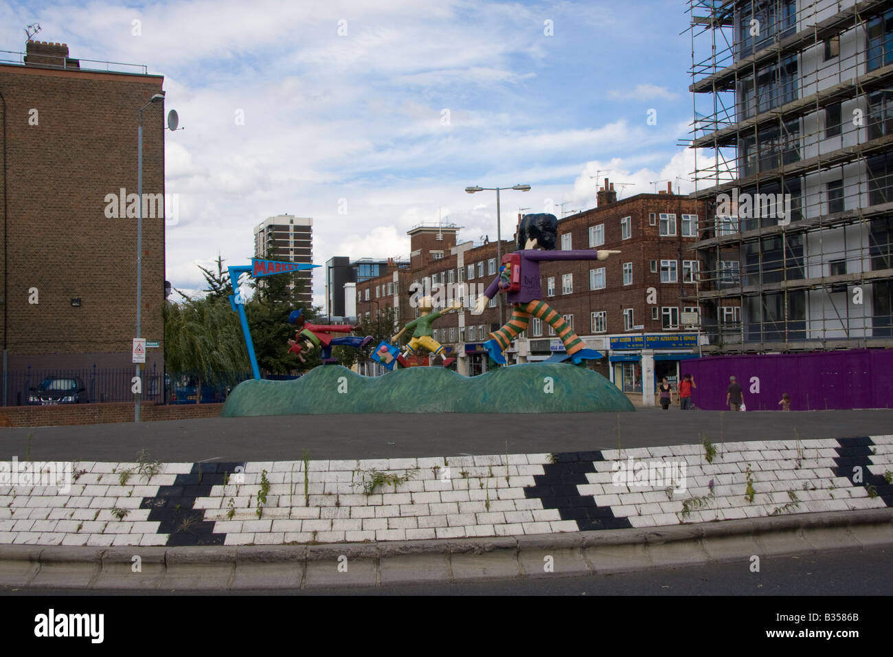 Signe du marché Hoxton Banque D'Images