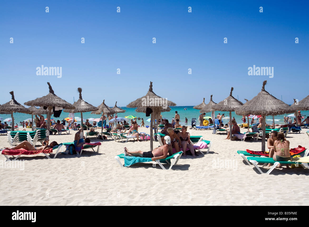 La plage Can Pastilla Mallorca Island Majorque Espagne Banque D'Images
