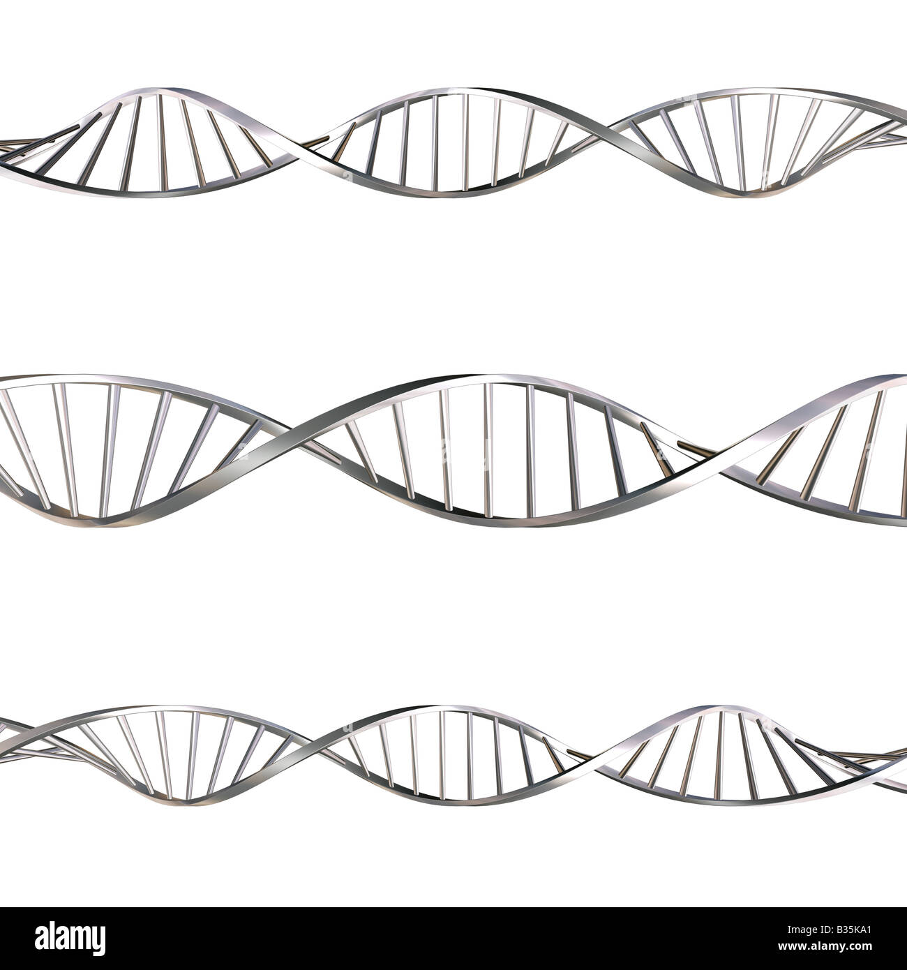 Le rendu 3D de brins d'ADN Banque D'Images
