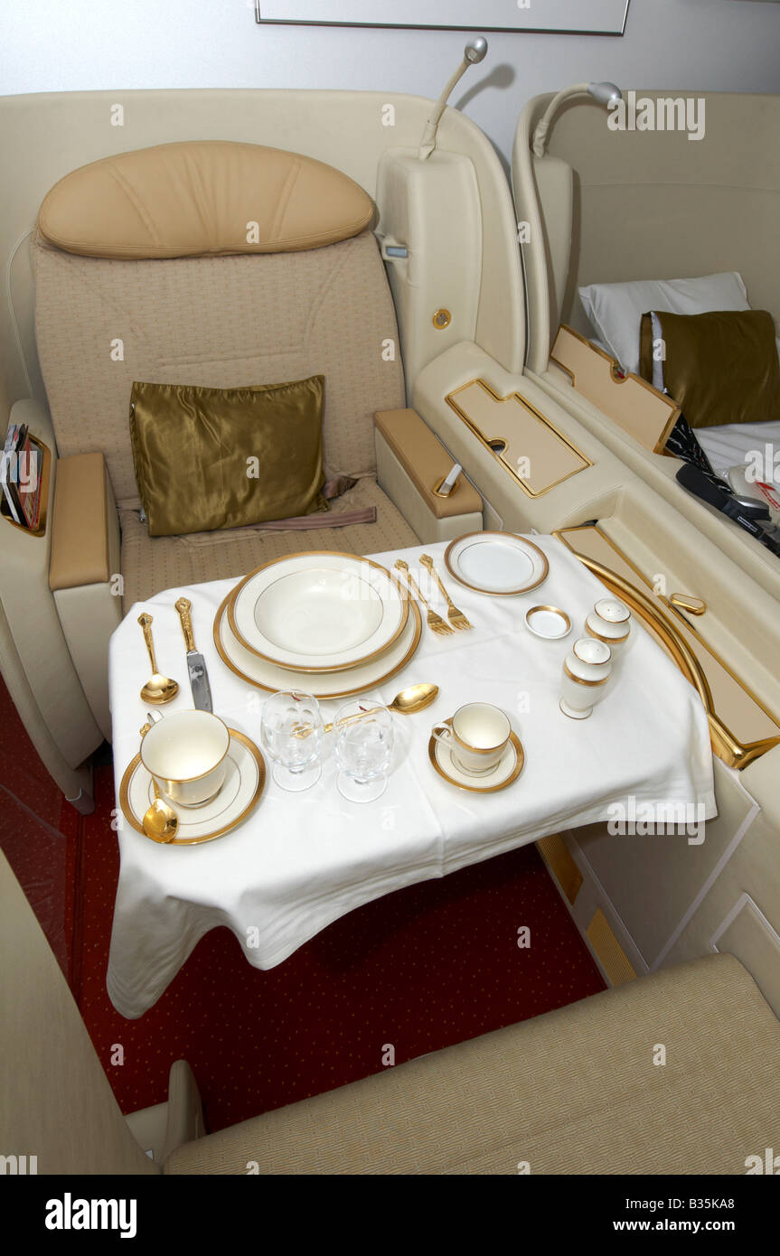 First Class Boeing 777-300ER d'Air India Farnborough Air Show 2008 Banque D'Images