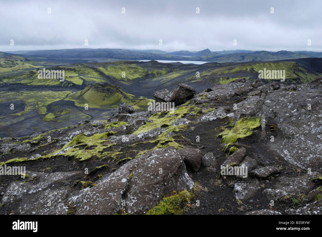 Les cratères de Laki Islande Lakagígar Banque D'Images