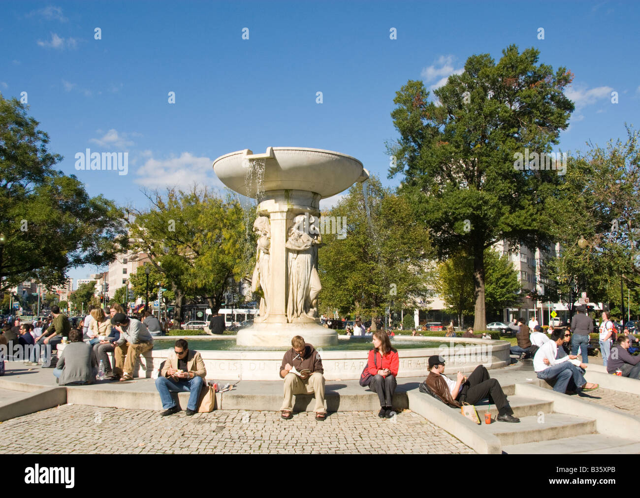 La fontaine à Dupont Circle à Washington, DC. Banque D'Images La fontaine à Dupont Circle à Washington, DC. Banque D'Images