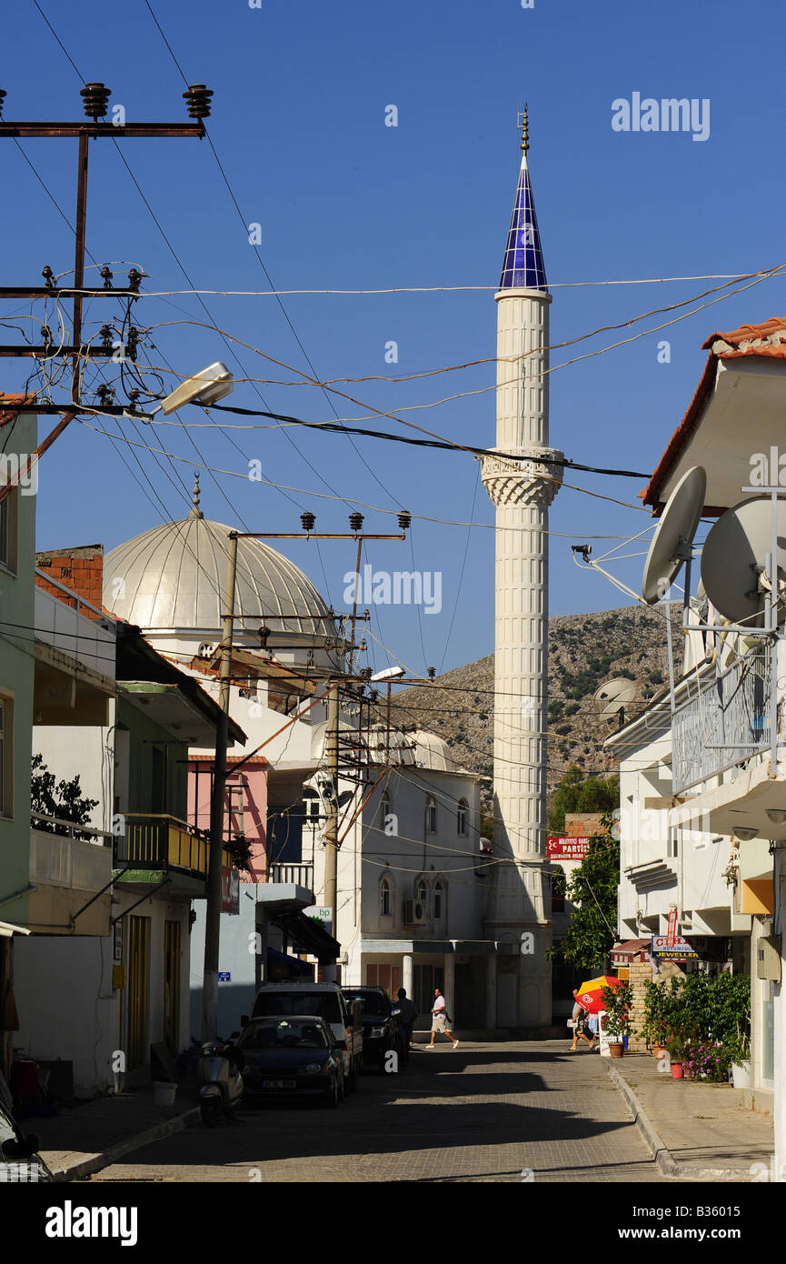 Mosquée, Bozburn, Péninsule de Datça, Turquie Banque D'Images
