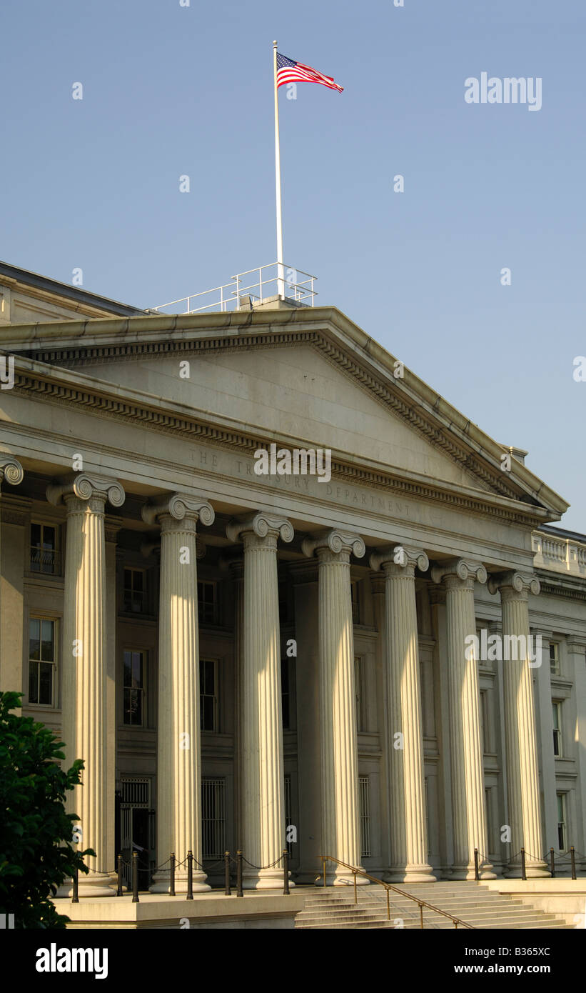 Département du Trésor des États-Unis, Washington D.C., États-Unis Banque D'Images