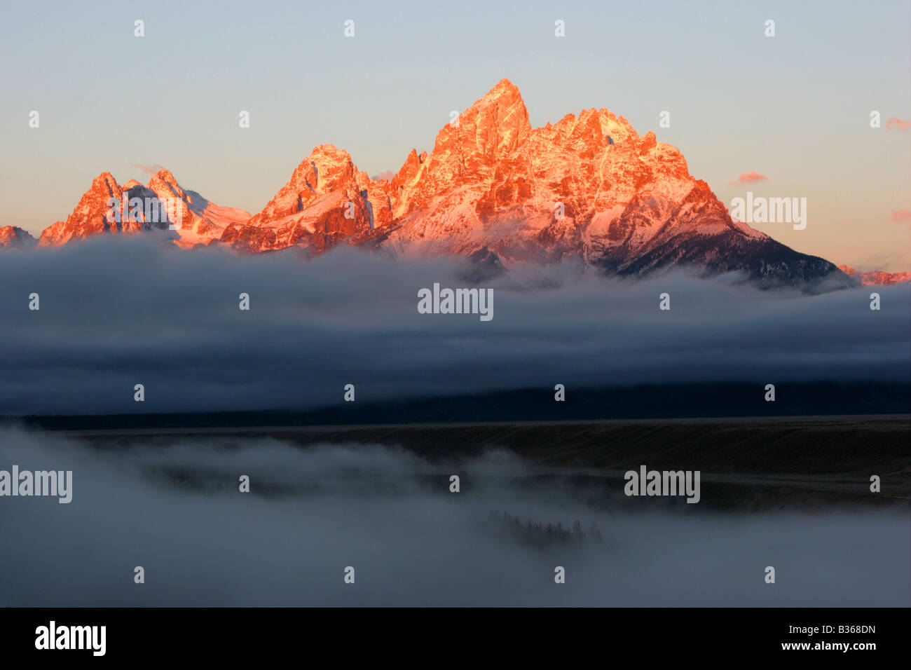 Sunrise Grand Teton, Grand Teton National Park Banque D'Images