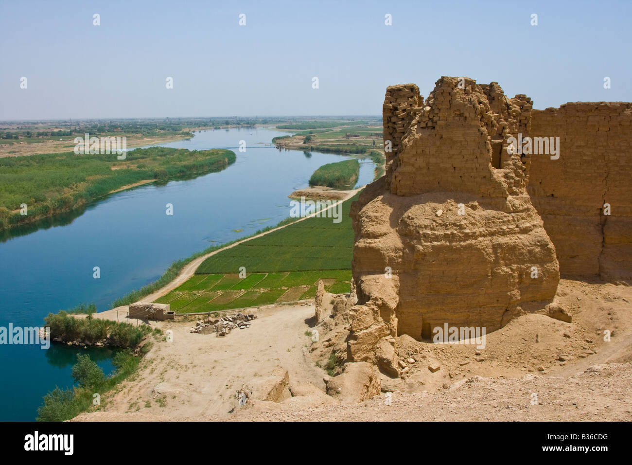 Les ruines de séleucide Doura-europos sur l'Euphrate en Syrie Banque D'Images