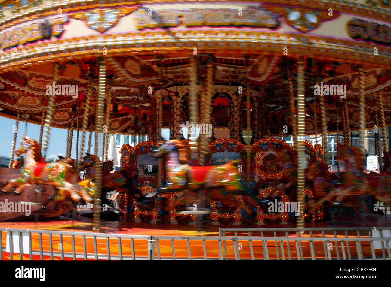 Le galop des chevaux. Photo de Kim Craig. Banque D'Images