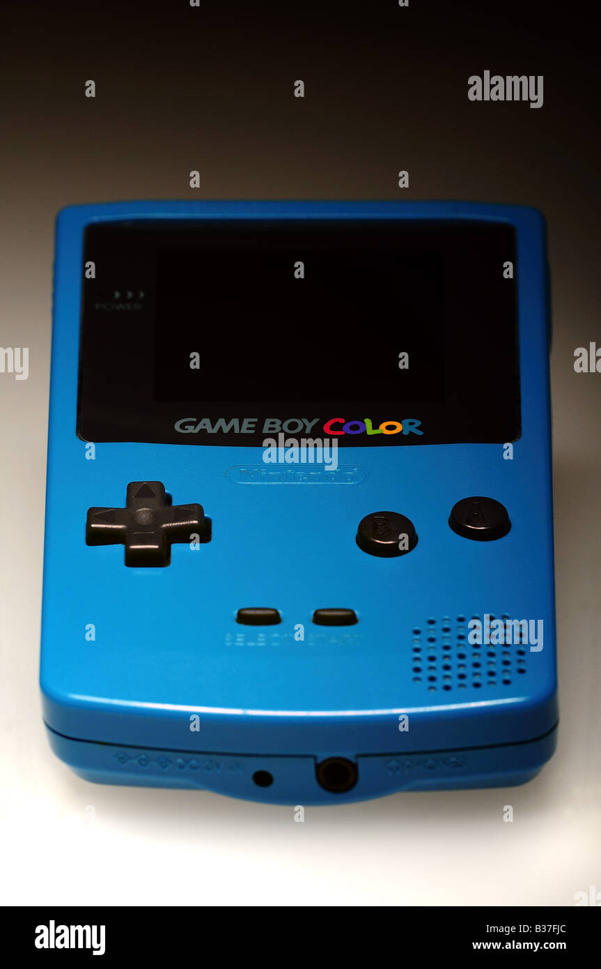 Nintendo Game Boy Color Blue edition Banque D'Images Nintendo Game Boy Color Blue edition Banque D'Images