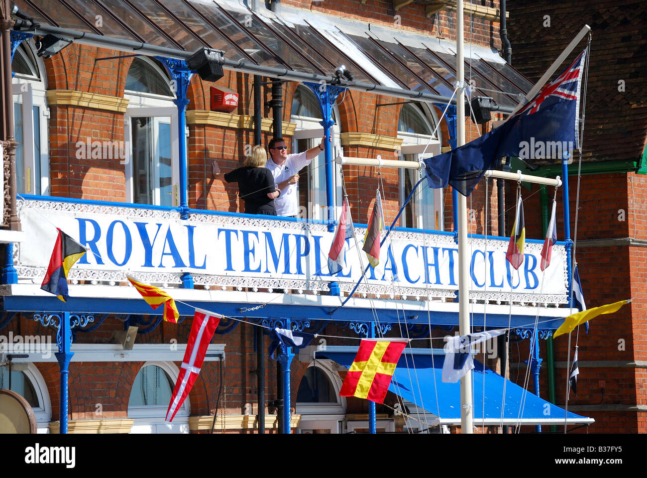 Temple Royal Yacht Club, Westcliff Mansions, Ramsgate, Île de Thanet, dans le Kent, Angleterre, Royaume-Uni Banque D'Images
