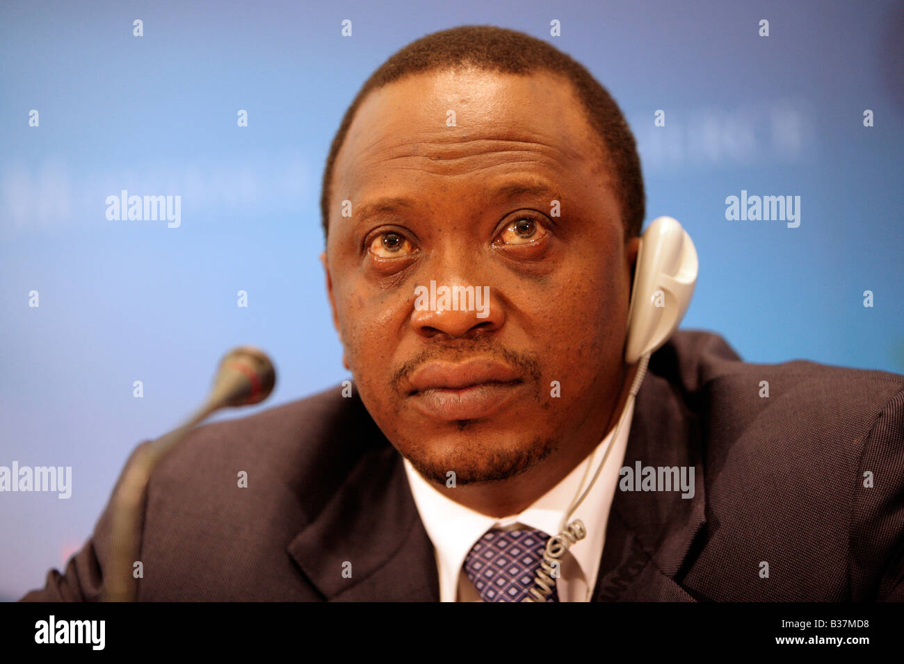 Uhuru Kenyatta - homme politique Kenyan, depuis avril,13e 2008 siégeant en tant que vice-Premier Ministre et Ministre du Commerce. Banque D'Images