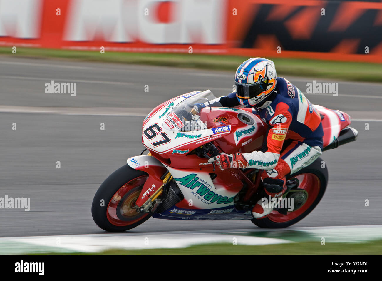 Shane 'Shakey' Byrne 67 Vendredi pratique Mallory Park Leicestershire Banque D'Images