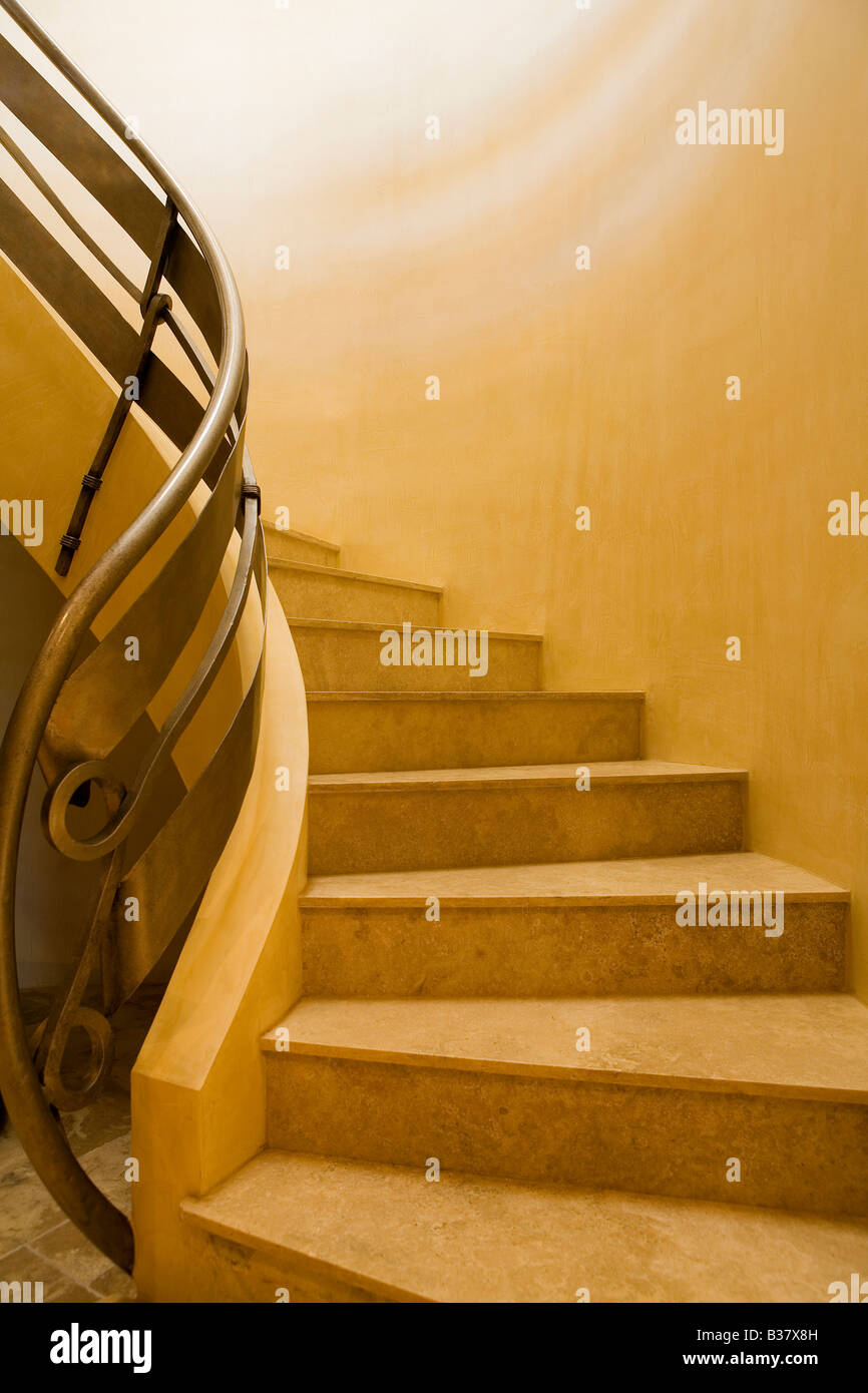 Escalier en spirale vers le haut Banque D'Images