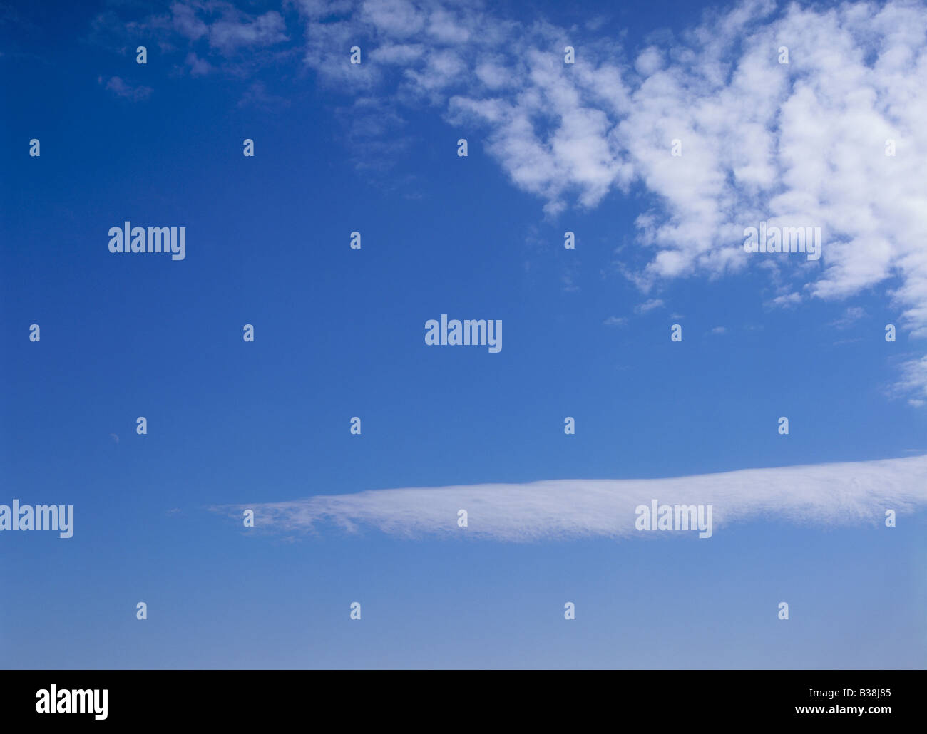 L'Altocumulus Floccus et Cirro Cumulus, Banque D'Images