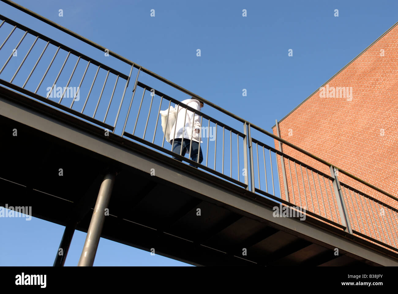 Sur la passerelle Banque D'Images