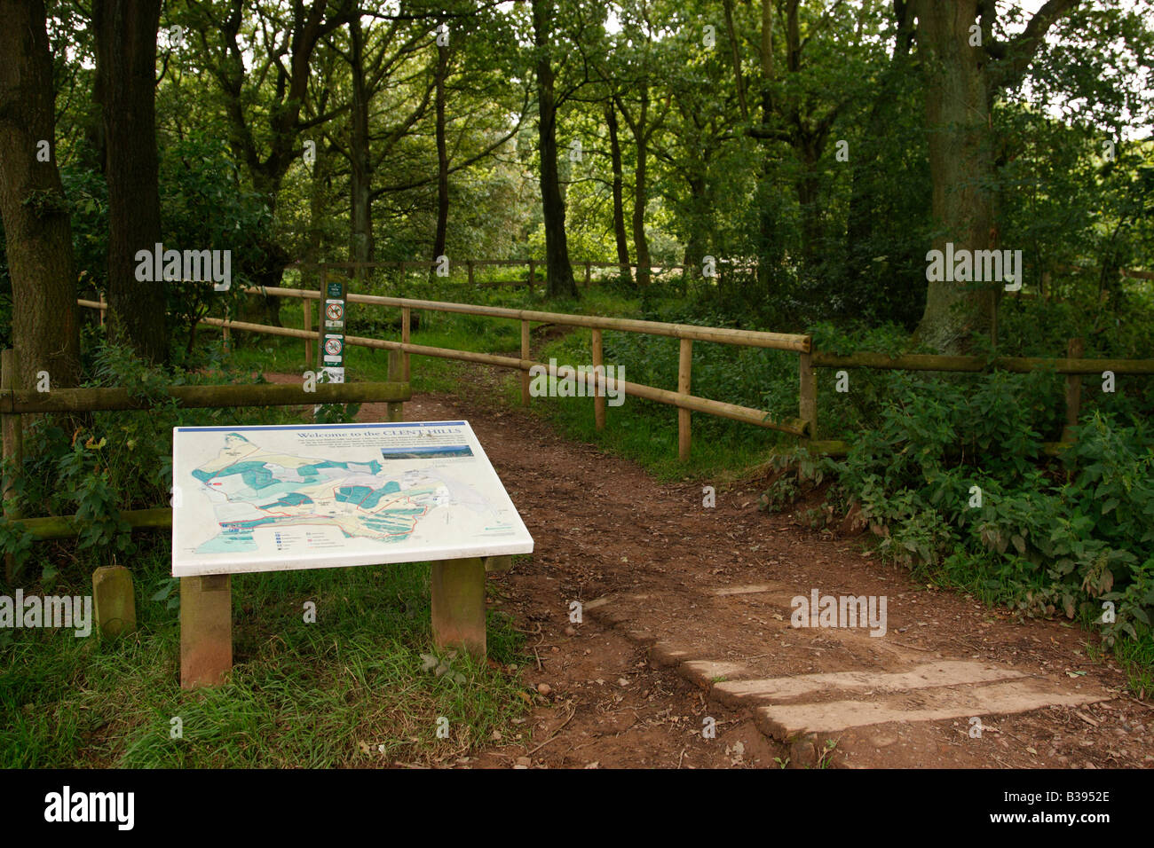 À l'entrée de l'Clent Hills walton lane parking partie du national trust uk angleterre worcestershire Banque D'Images