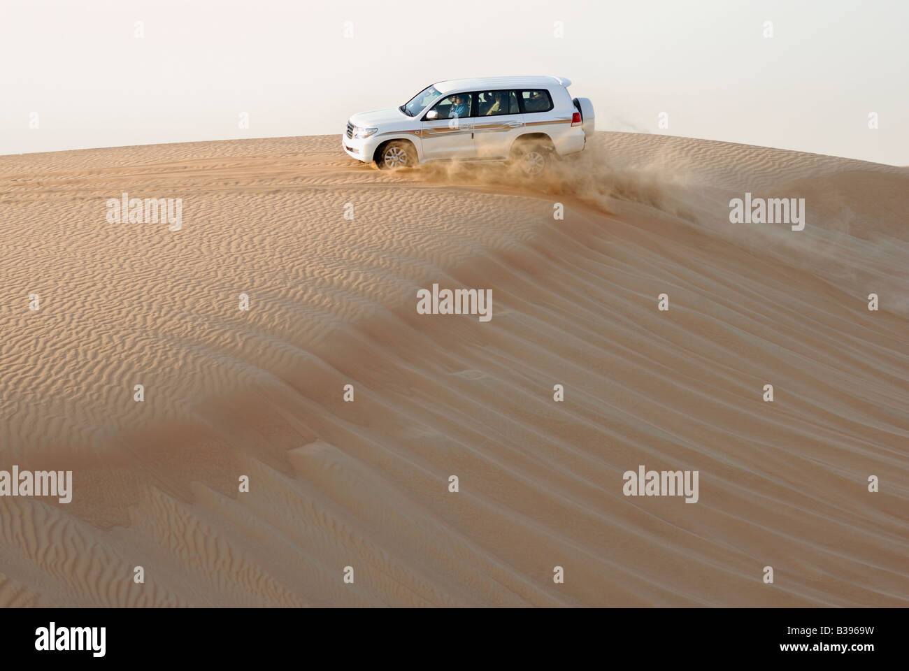 4x4 safari dans le désert de Dubaï. Banque D'Images