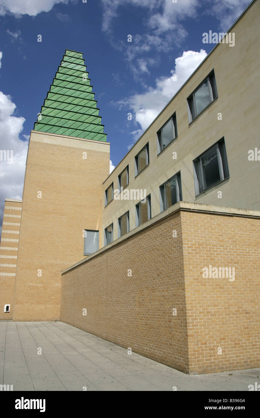 Ville d'Oxford, en Angleterre. Aspect de l'Ouest dit Business School (SBS) avec le rêve moderne de spire sur Hythe Bridge Street. Banque D'Images