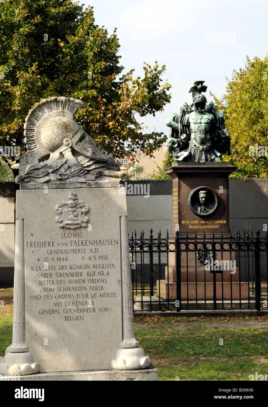 Tombes des généraux Prussiens, Invalidenfriedhof cimetière militaire prussien à Berlin Banque D'Images