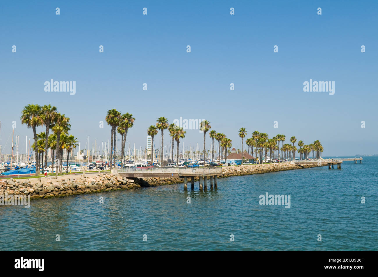 Pier de Los Angeles Long Beach harbor Banque D'Images