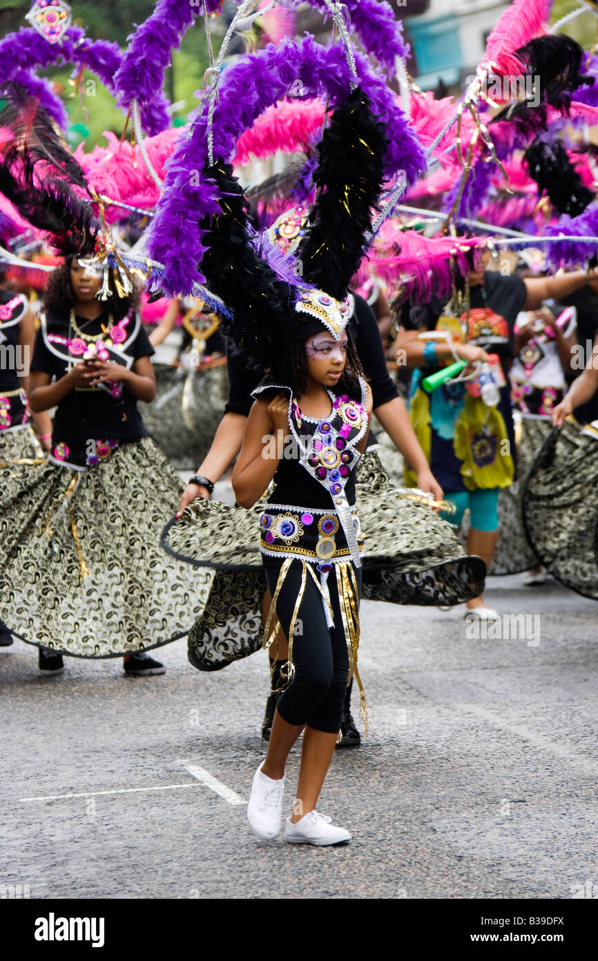 Dancers performing au Notting Hill Carnival 2008 Banque D'Images