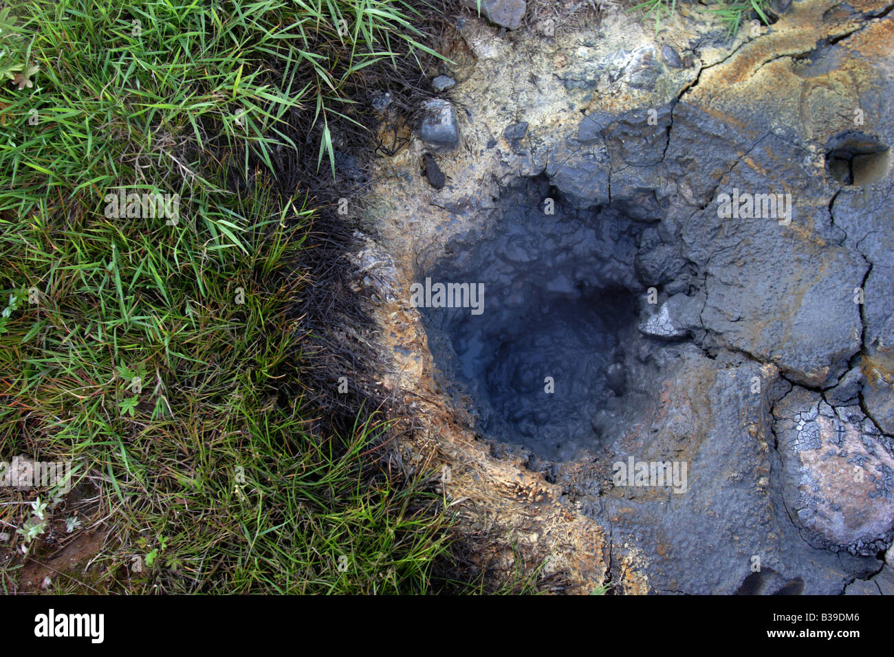Hveragerdi hot springs, l'Islande. Banque D'Images