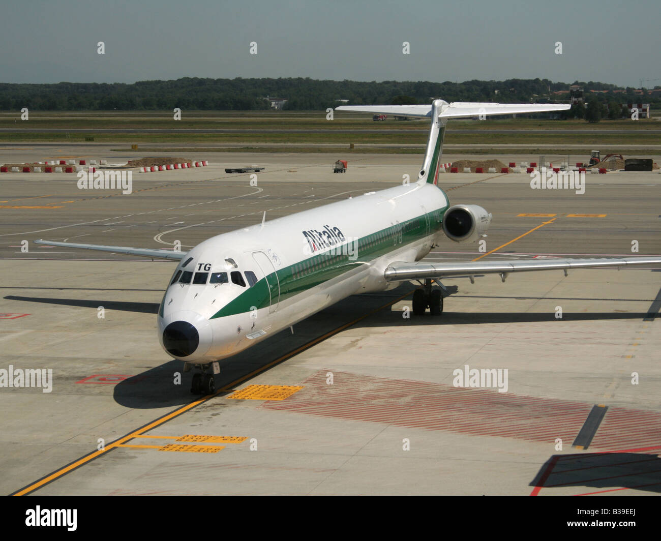 Airbus A330-203 le roulage à son embarquement à l'aéroport de Milan Malpensa Banque D'Images