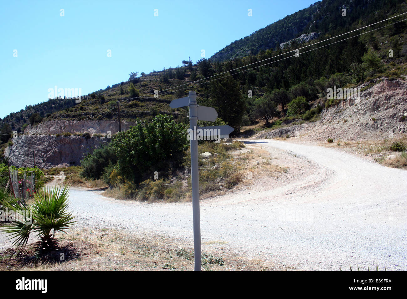 Lapta et la route du nord à l'Besparmak Ridge Road Banque D'Images