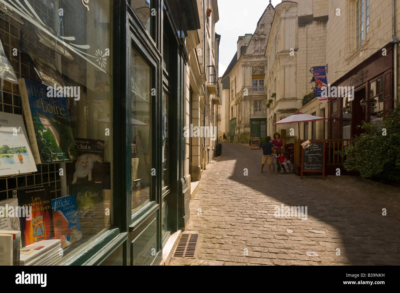 Ruelle de la vieille ville de Loches, Indre-et-Loire, France. Banque D'Images