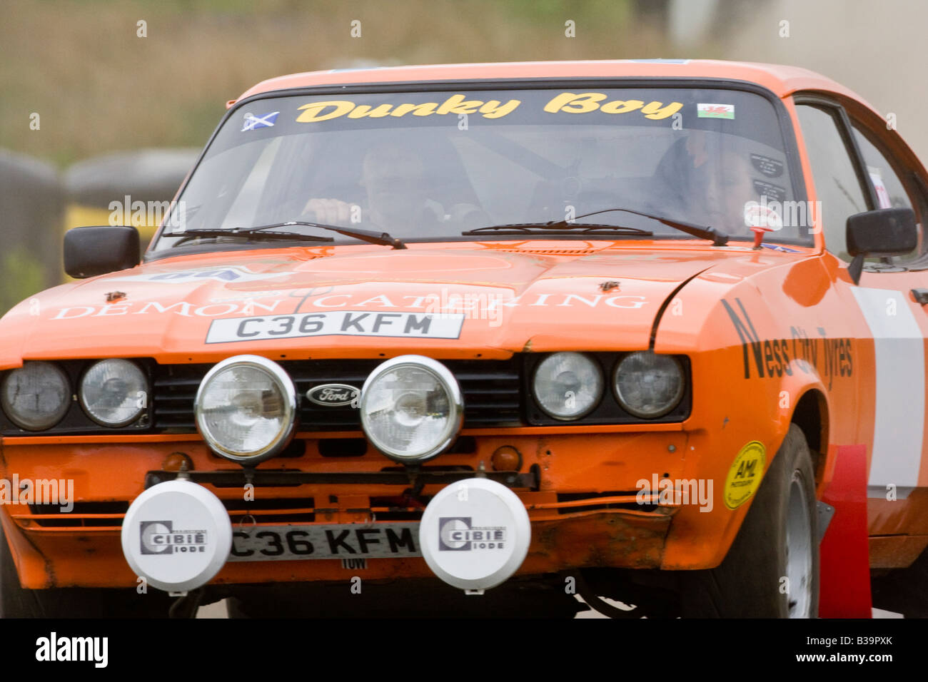 1985 Ford Capri Classic Rally Autotest Véhicule Fife Ecosse 2008 Knockhill Banque D'Images