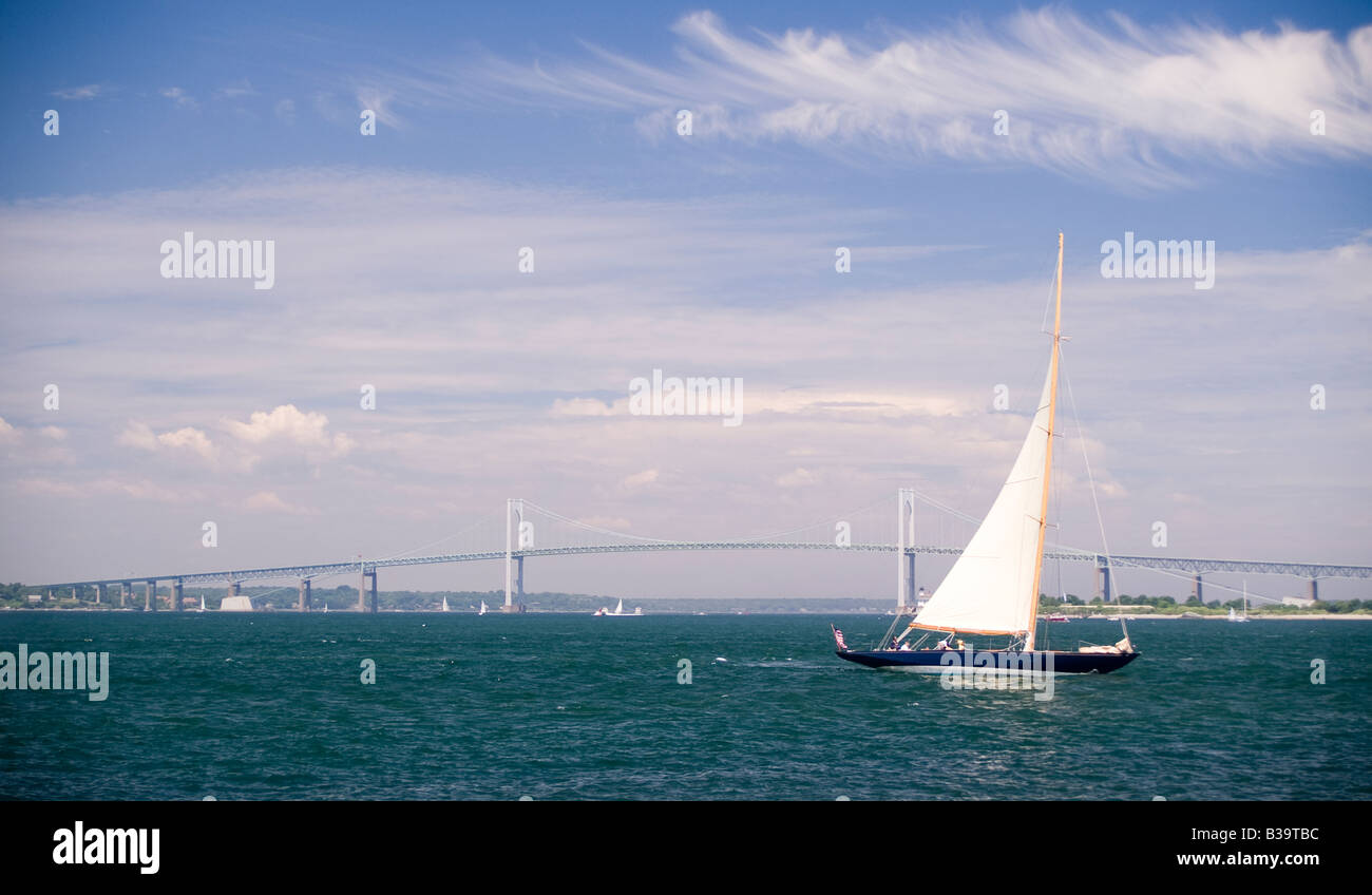 Claiborne Pell pont de Newport Banque D'Images