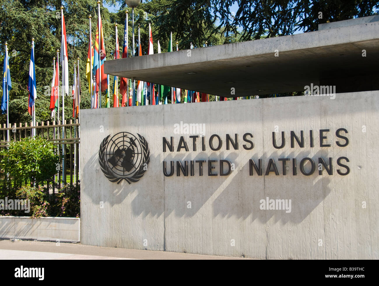 Organisation des Nations Unies à Genève Banque D'Images