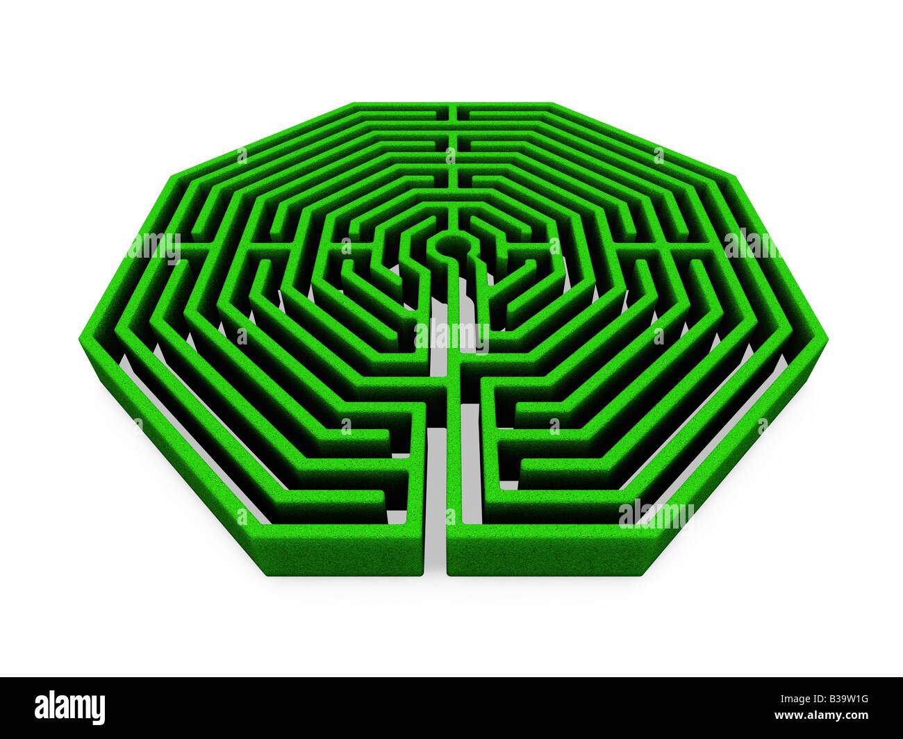 3D render of a maze Banque D'Images