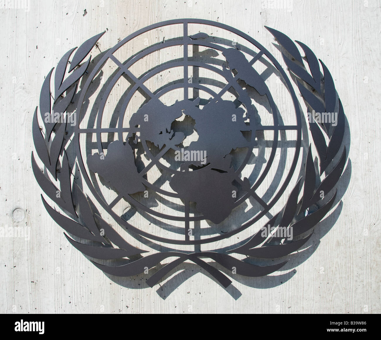Symbole de l'Organisation des Nations Unies Banque D'Images