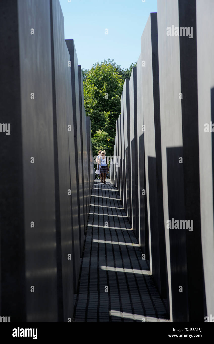 Holocaust Memorial à Berlin. Banque D'Images