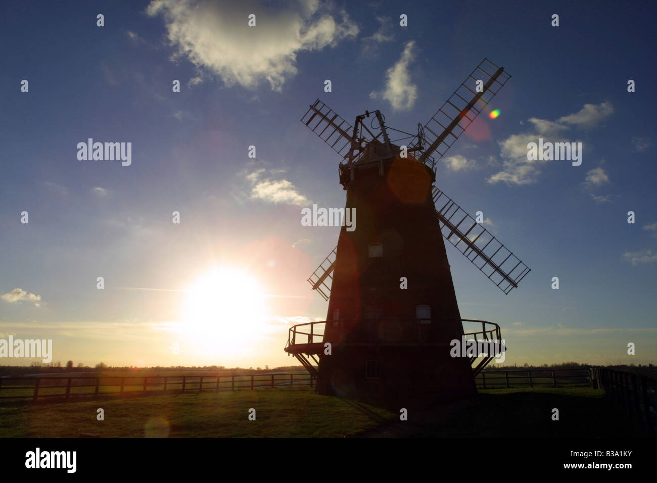 Thaxted moulin au coucher du soleil Thaxted Essex Banque D'Images