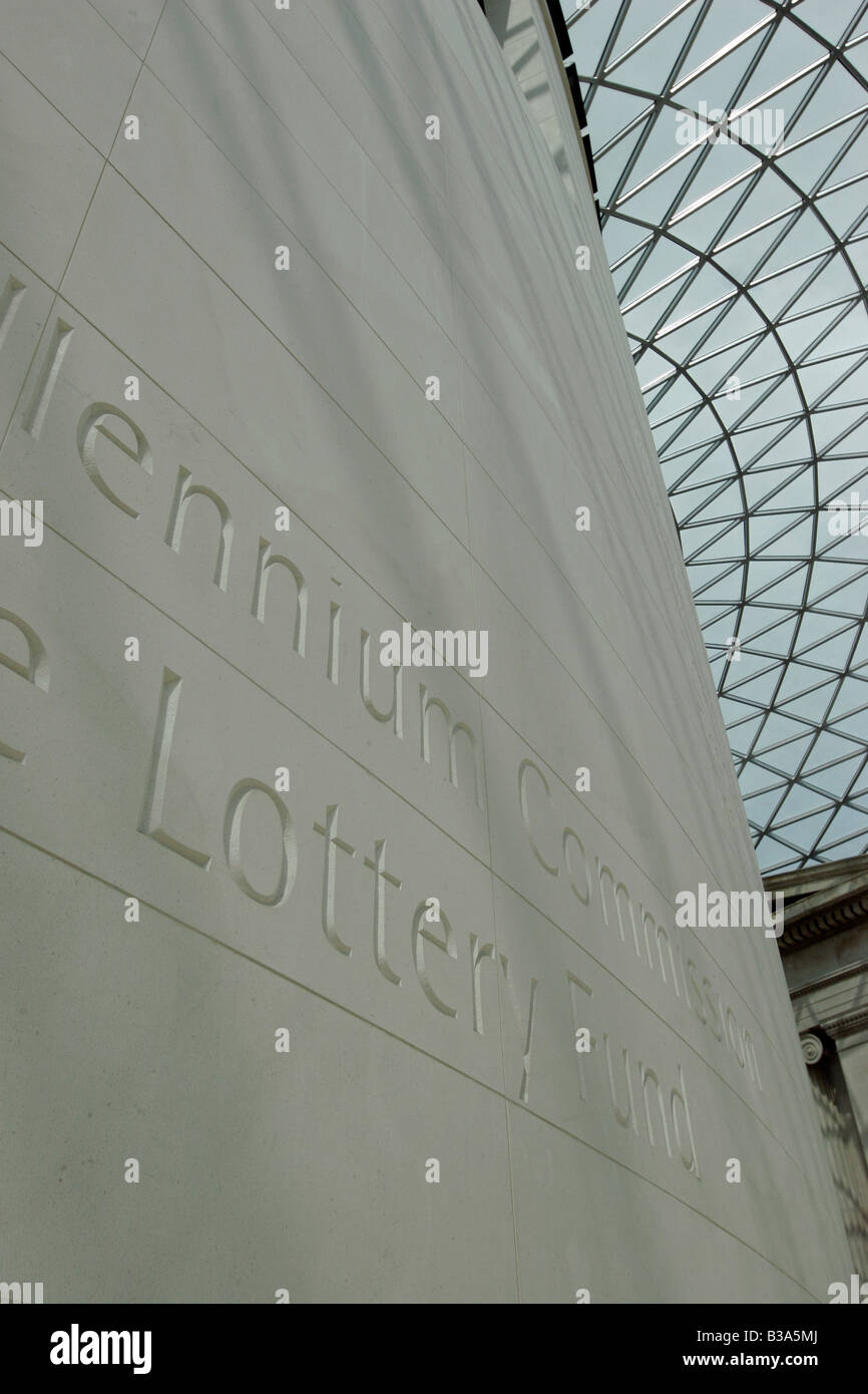 La grande cour du British Museum à Londres Banque D'Images