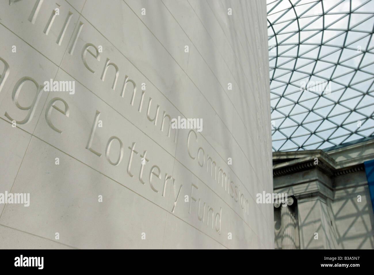 La grande cour du British Museum à Londres Banque D'Images