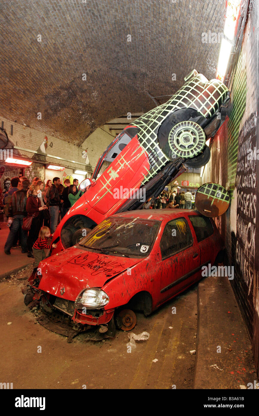 Street Art à Banksy's 2008 Cans Festival à Londres, Leake St Banque D'Images