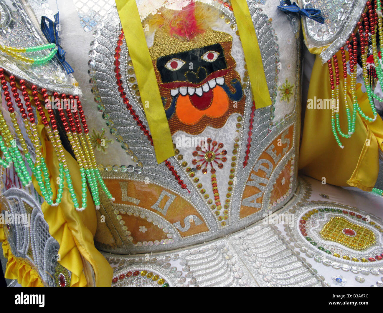 Fêtards bolivienne Royaume-uni défilant à Notting Hill Carnival LE PLUS GRAND EN EUROPE Londres Angleterre Photo Julio Etchart Banque D'Images