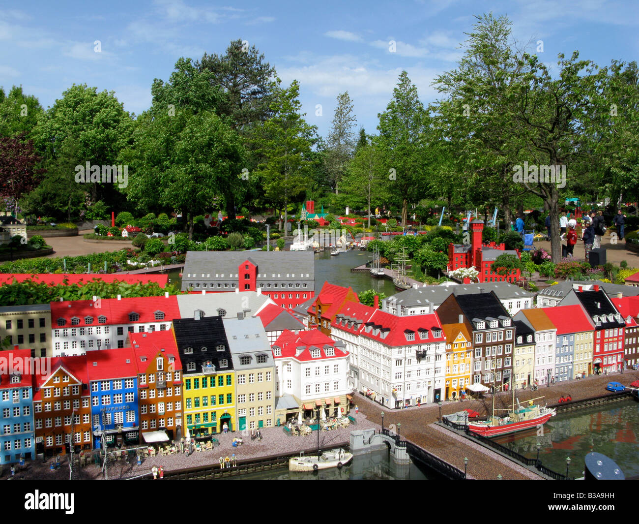 Modèle de ville Legoland Nyhaven, Copenhague, Danemark Banque D'Images
