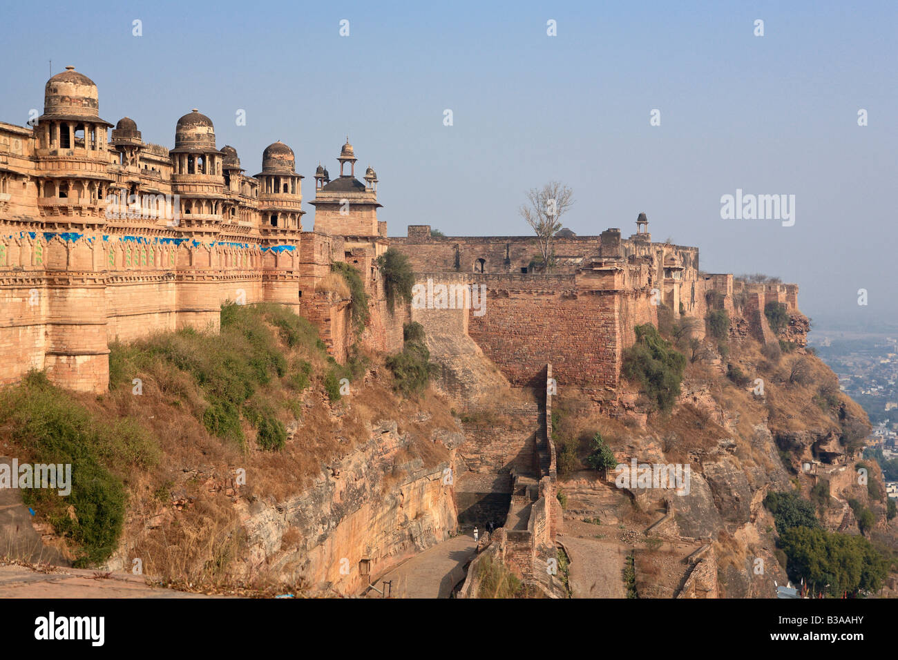 Fort, Man Mandir Palace (1500), Gwalior, Madhya Pradesh, Inde Banque D'Images