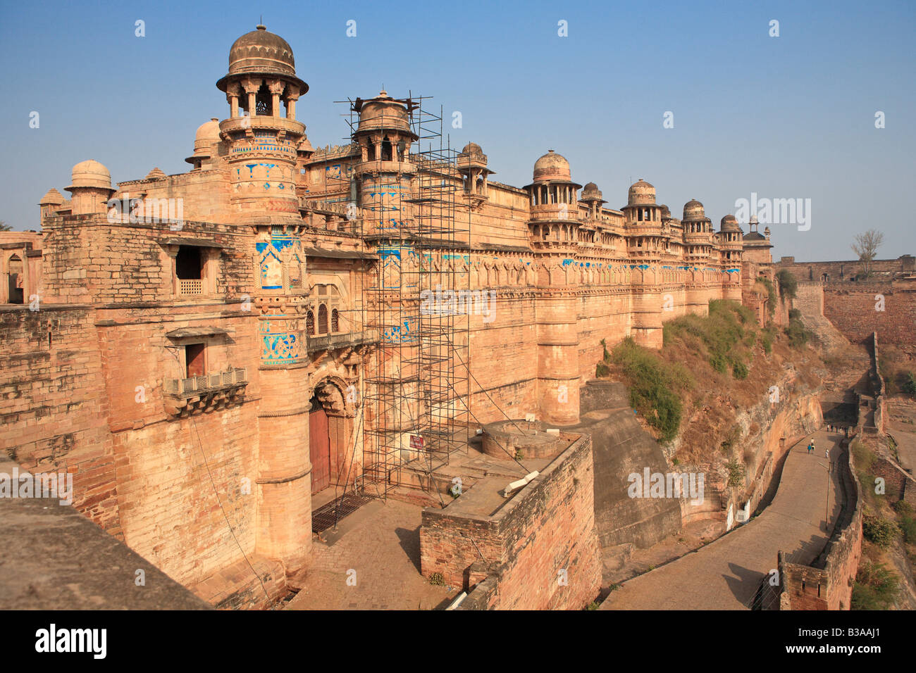 Fort, Man Mandir Palace (1500), Gwalior, Madhya Pradesh, Inde Banque D'Images