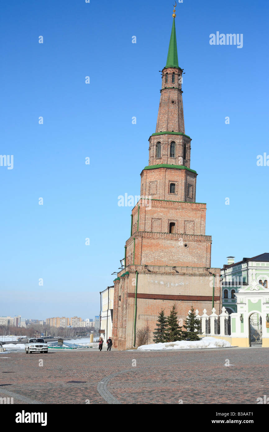 Soyembika Tower à Kazan Kremlin, UNESCO World Heritage Site, Tatarstan, Russie Banque D'Images