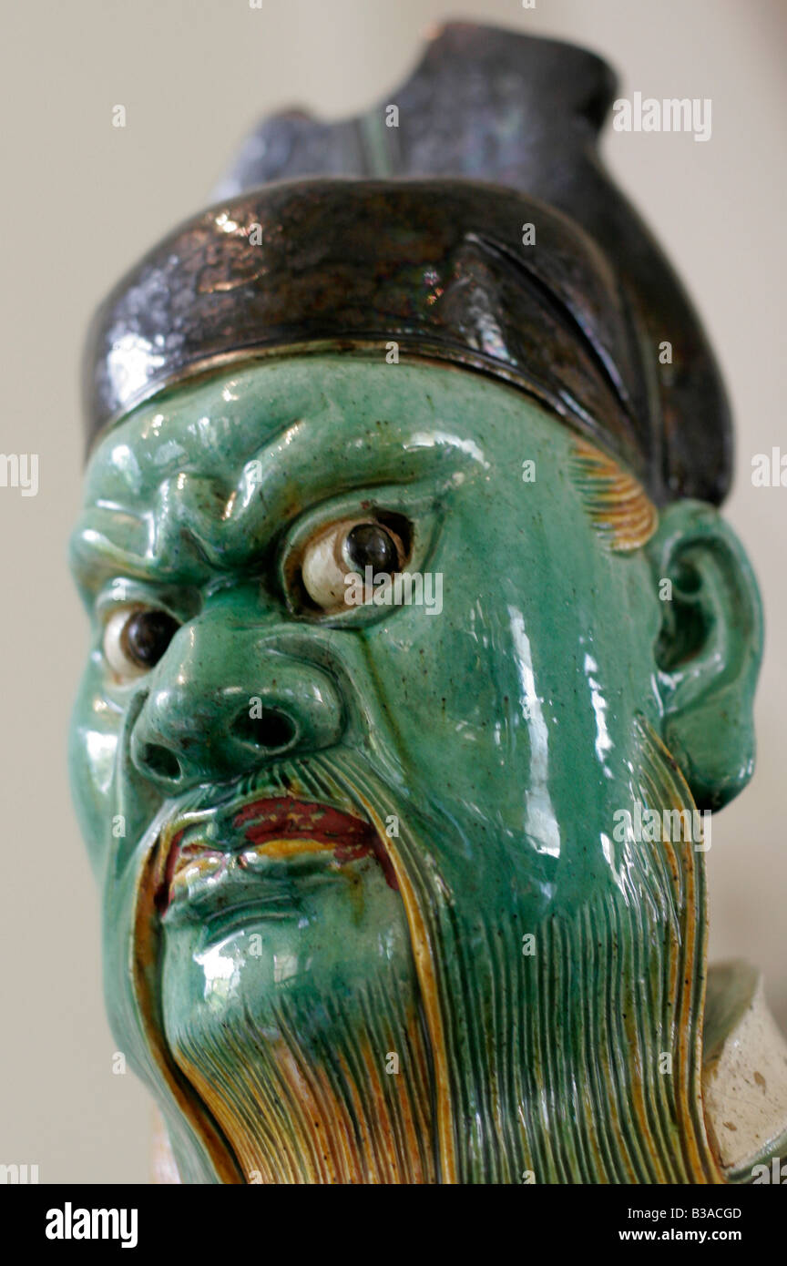 Dynastie des Ming en grès, la figure d'un jugement groupe dans le British Museum de Londres Banque D'Images