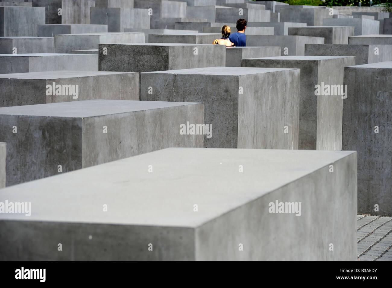 Holocaust Memorial à Berlin. Banque D'Images