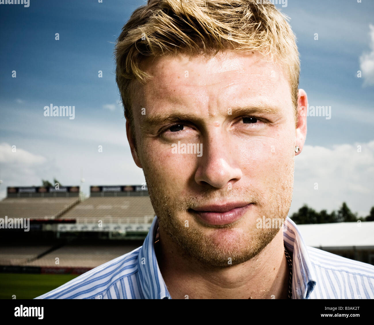 Andrew Flintoff 'Freddie' Lancashire et l'Angleterre 2008 Banque D'Images