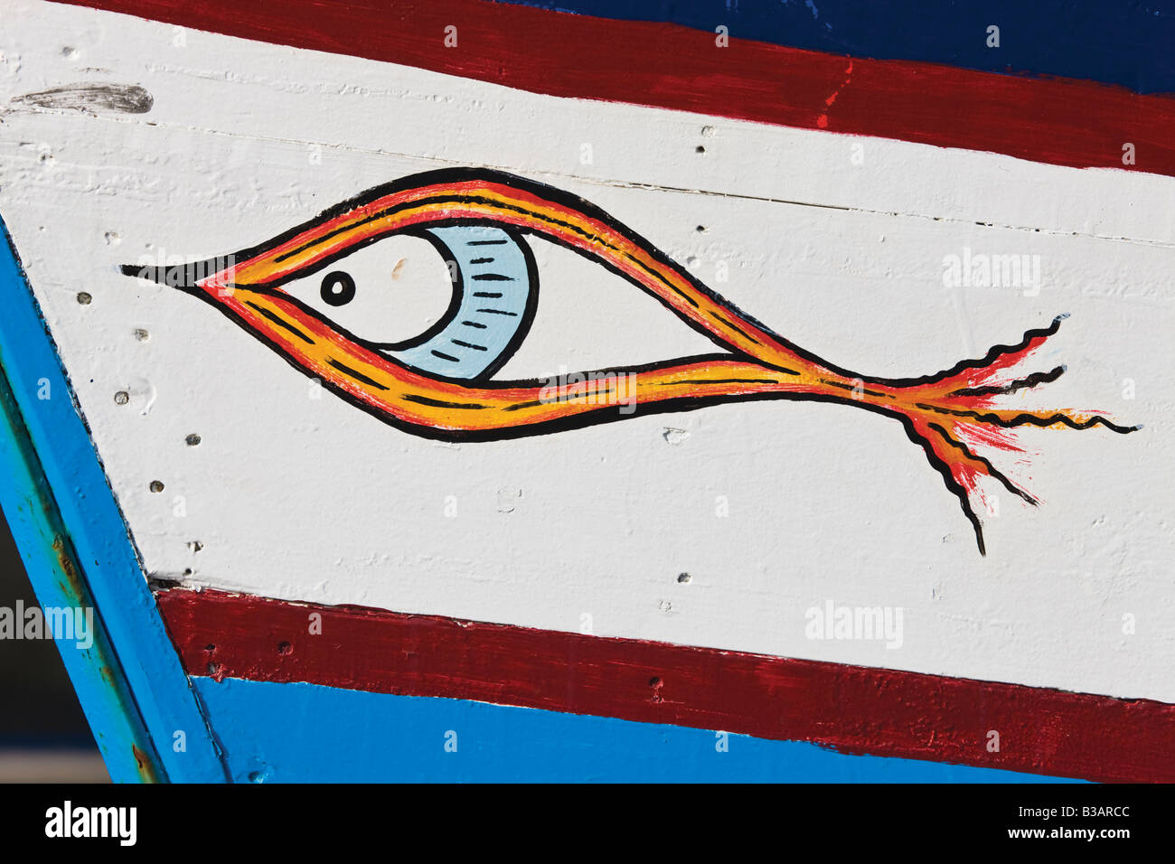 Bateau de pêche de poisson symbole sur Torre del Mar la province de Malaga Costa del Sol Espagne Banque D'Images